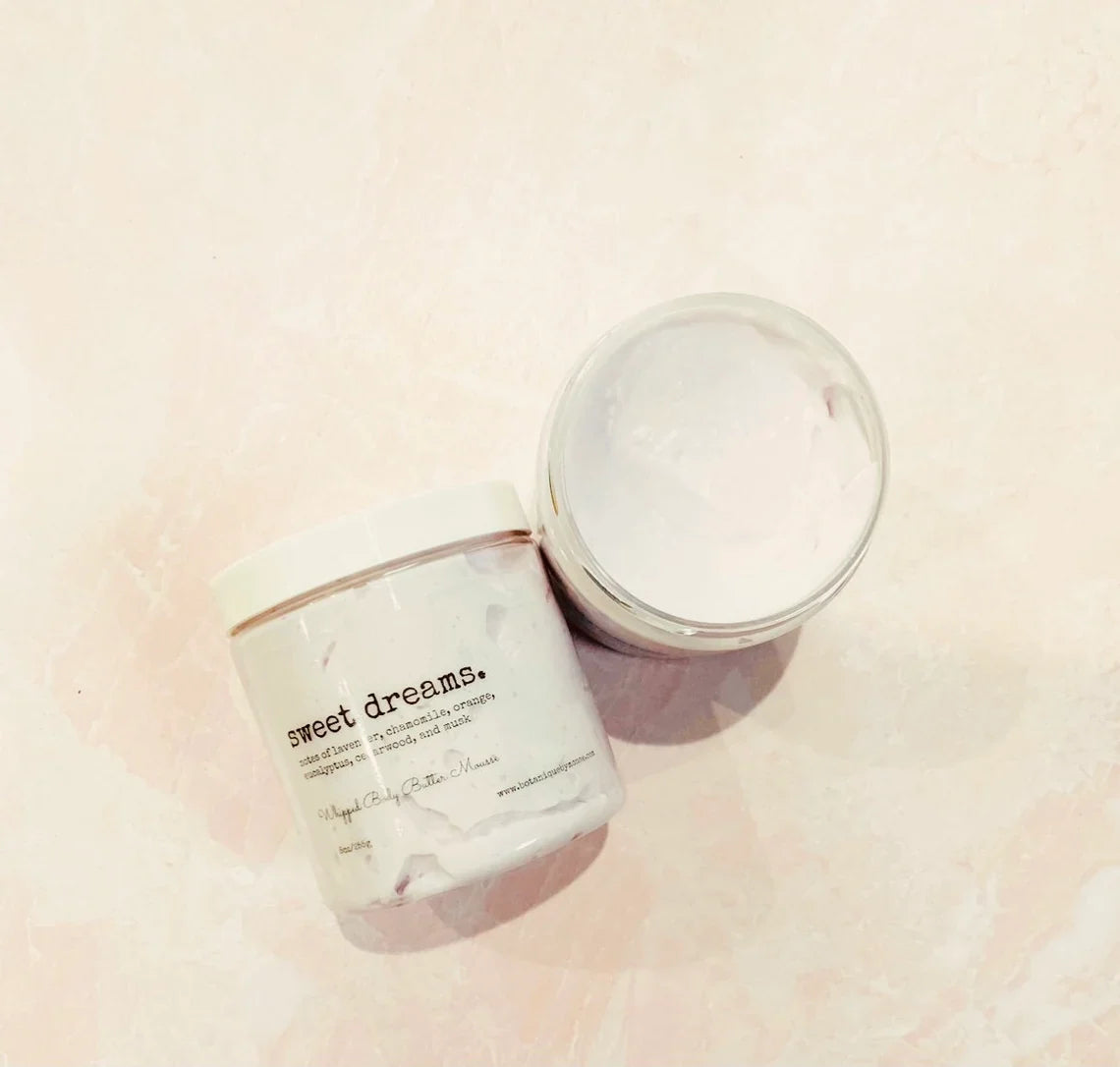 Sweet Dreams Whipped Body Butter Mousse: Lavender Chamomile Cream (8oz)
