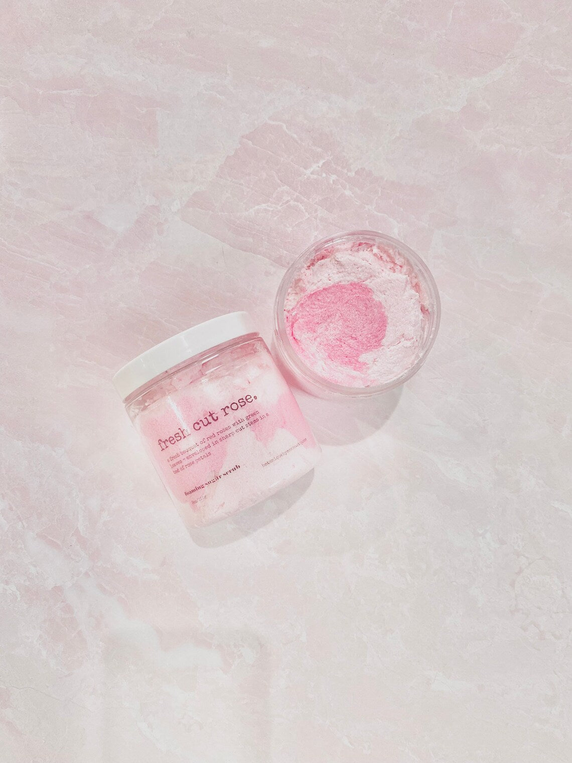Fresh Cut Rose Foaming Sugar Scrub: Exfoliating Body Scrub (8oz)