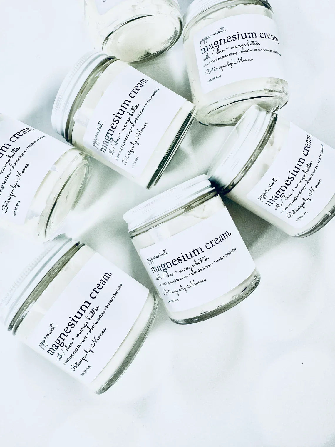 Peppermint Magnesium Cream: Shea & Mango Butter, Sore Muscle Relief
