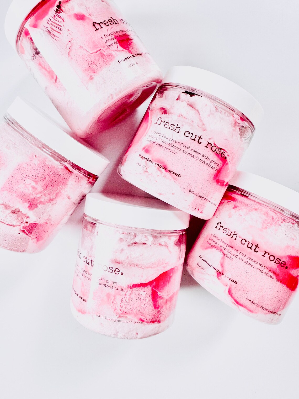 Fresh Cut Rose Foaming Sugar Scrub: Exfoliating Body Scrub (8oz)