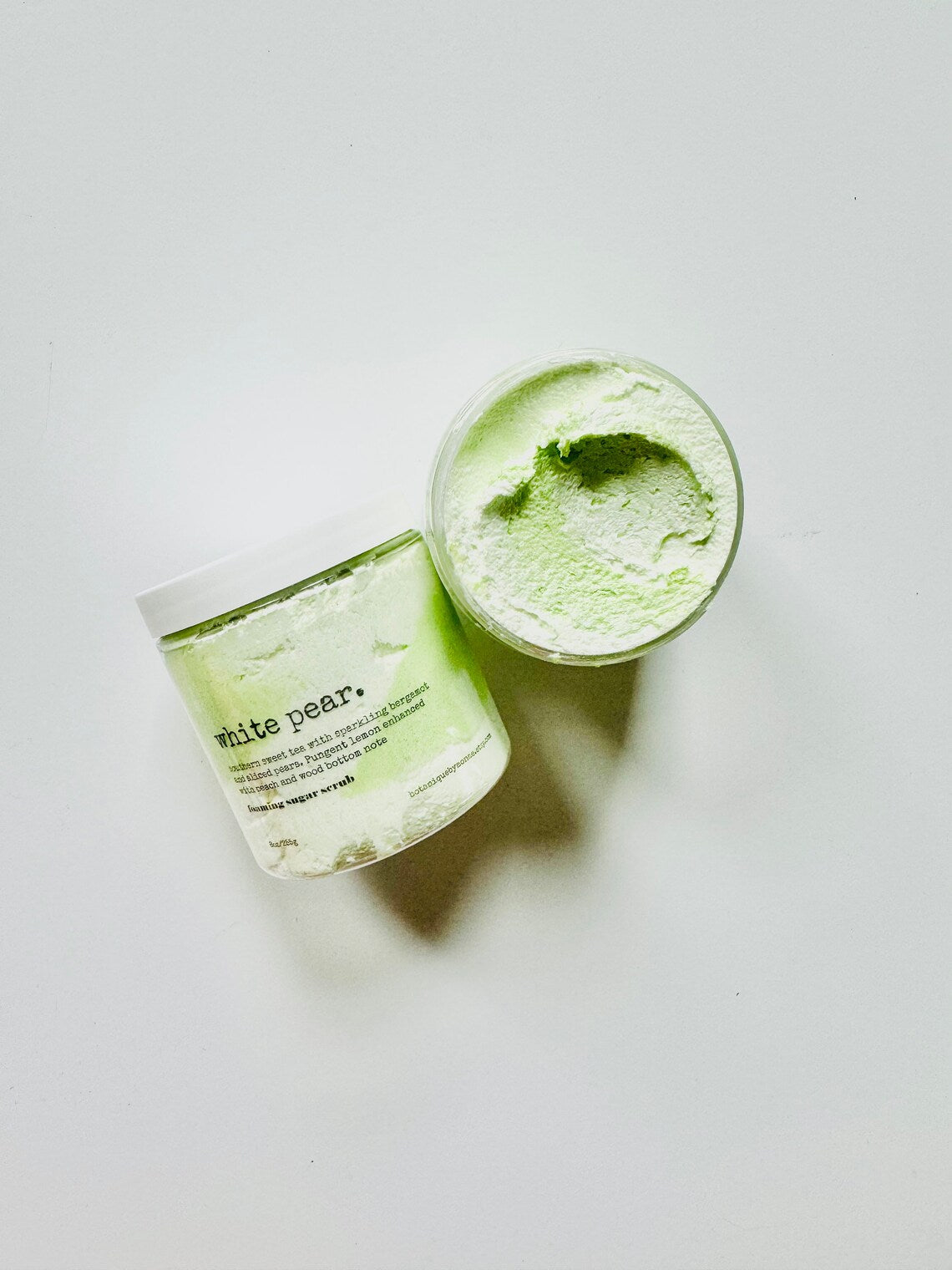White Pear Foaming Sugar Scrub: Shea Butter & Coconut Oil (8oz/11 fl oz)