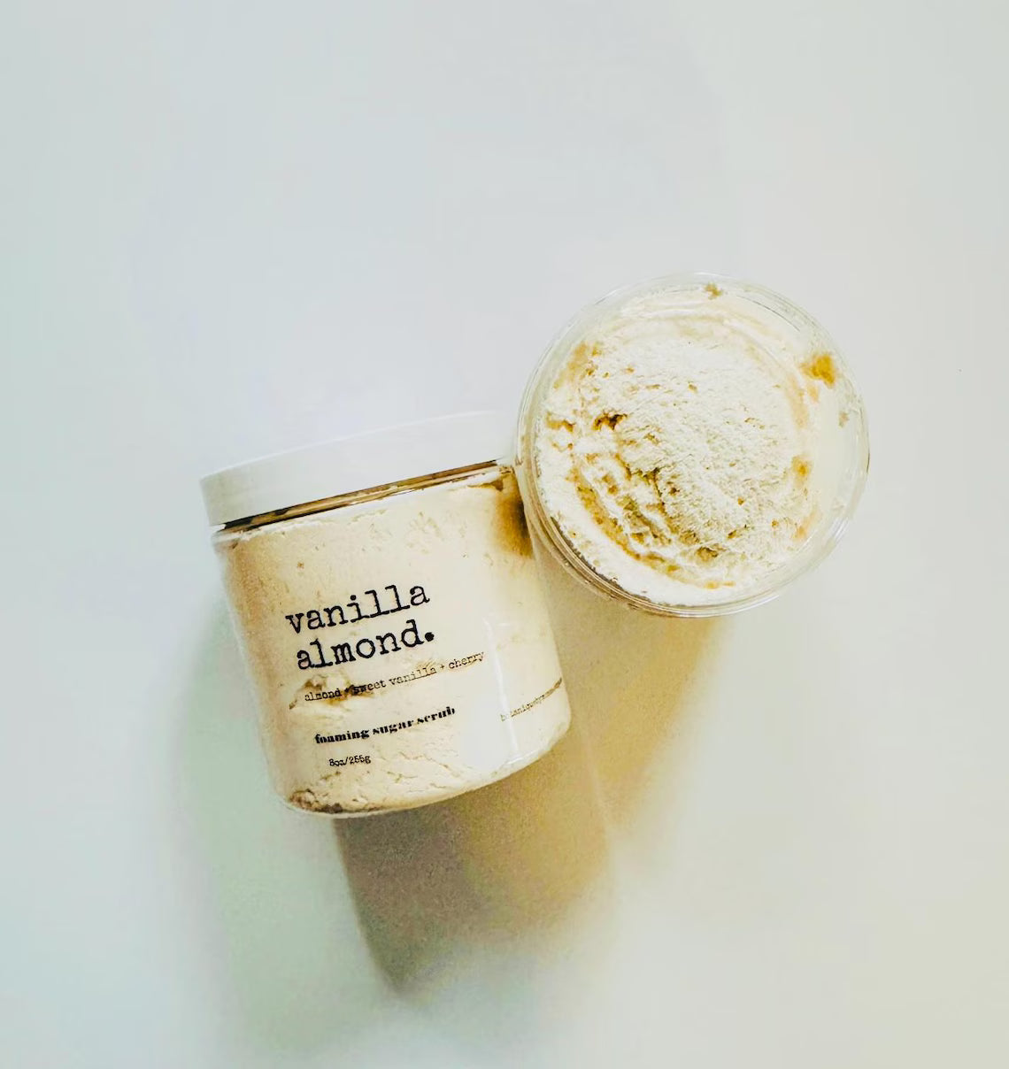 Vanilla Almond Foaming Sugar Scrub: Shea Butter & Coconut Oil (8oz)