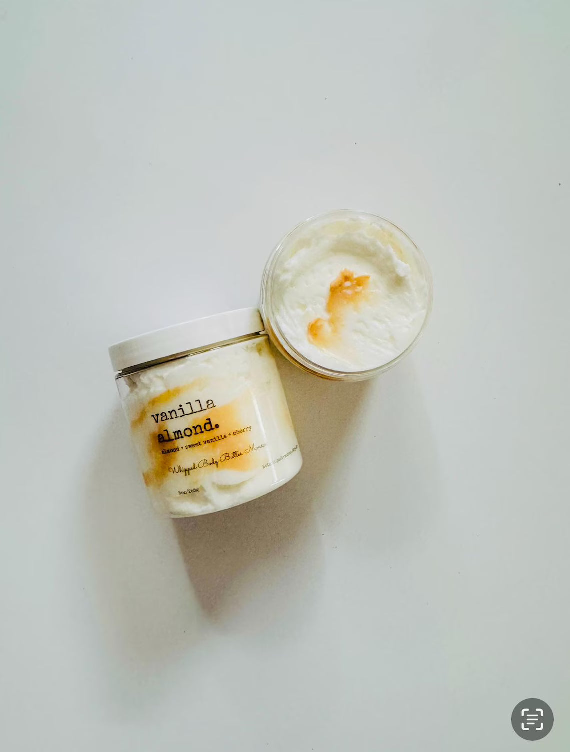 Vanilla Almond Whipped Body Butter Mousse, thick body cream