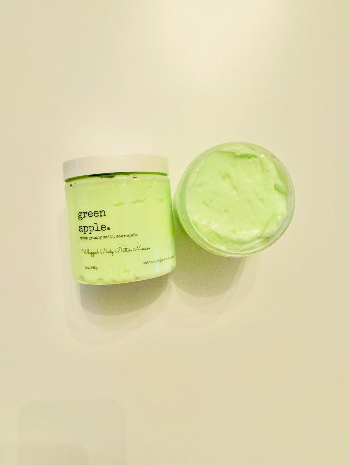 Green Apple Whipped Body Butter Mousse, thick body cream