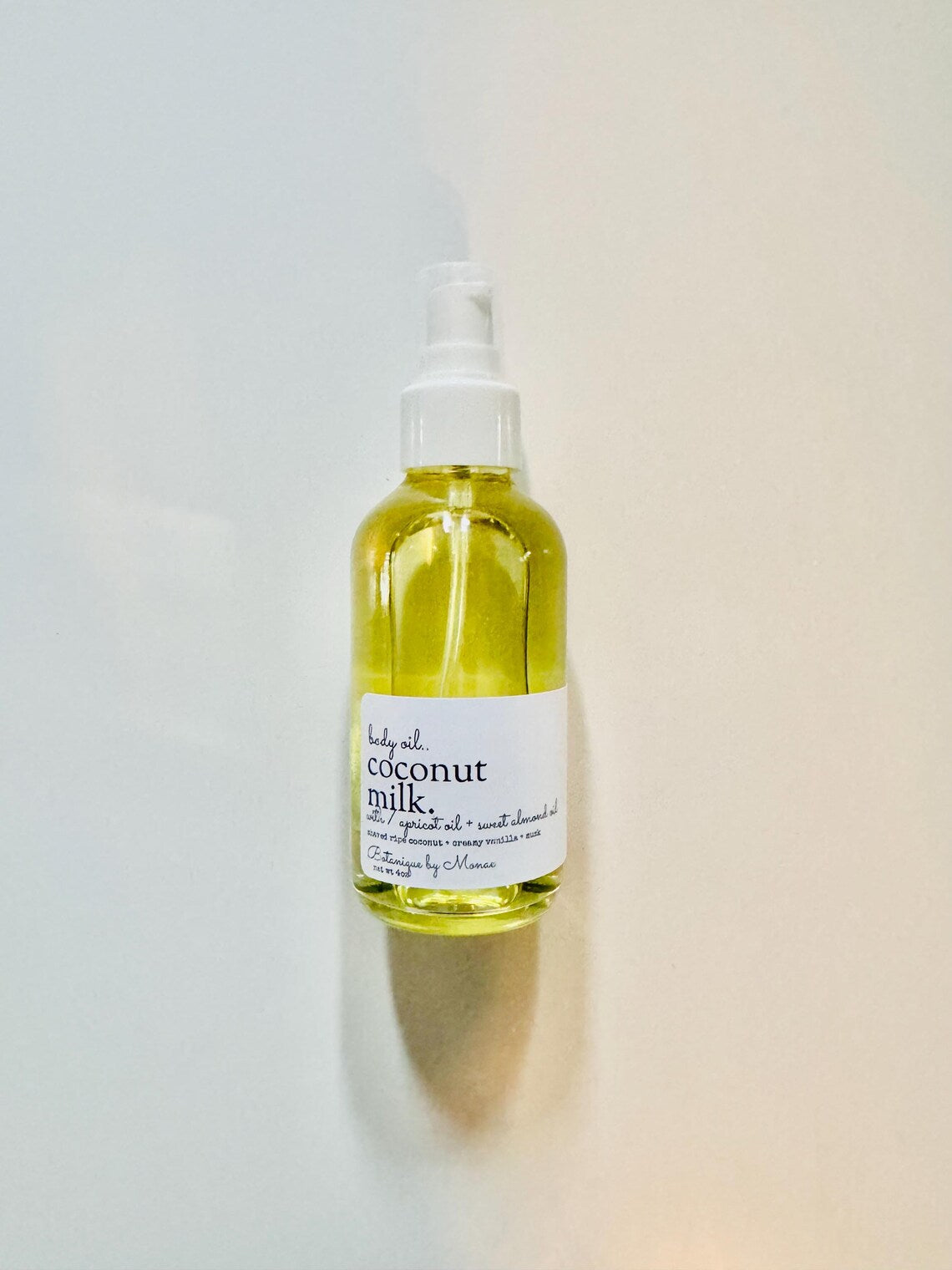 Coconut Milk Scented Body Oil: Handmade Plant-Based Formula