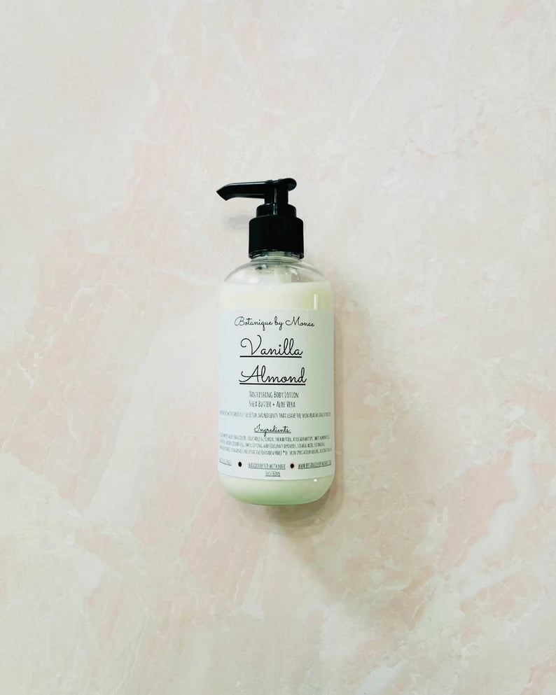 Handmade Vanilla Almond Body Lotion: Shea Butter & Aloe