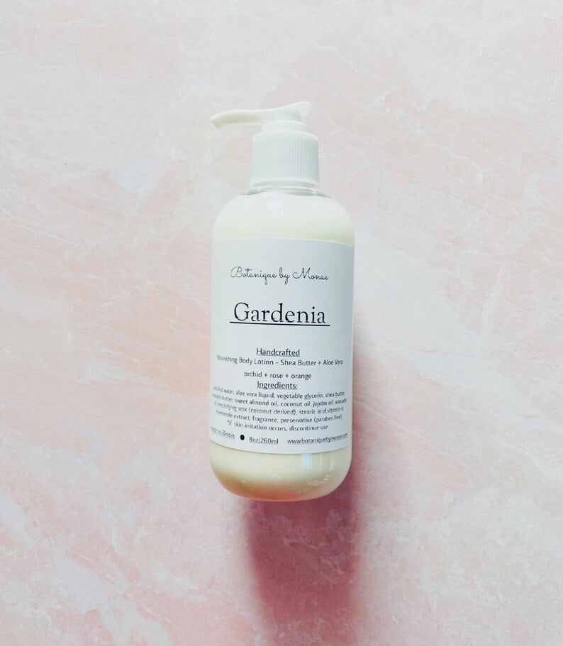 Gardenia Body Lotion: Handmade Shea Butter & Aloe Vera