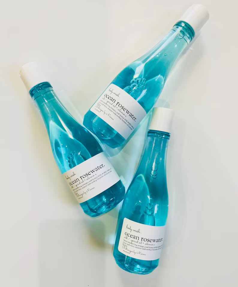 Body wash, Ocean Rosewater, Shower gel, Liquid Soap