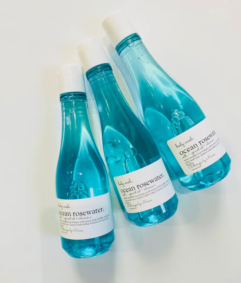 Body wash, Ocean Rosewater, Shower gel, Liquid Soap