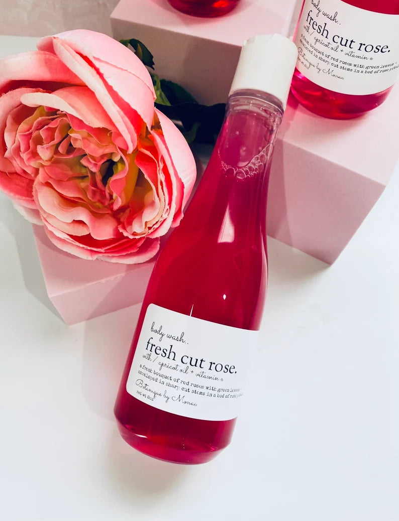 Body Wash, Fresh Cut Rose, Shower Gel, Liquid Soap