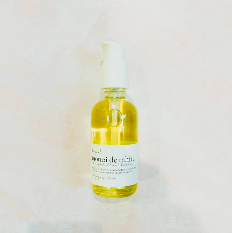 Monoi de Tahiti Body Oil: Scented Dry Skin Moisturizer (4oz)