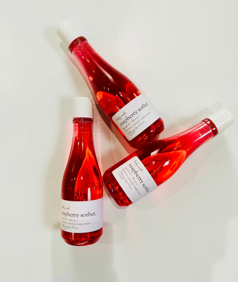 Body Wash, Raspberry Sorbet, Shower Gel, Liquid Soap