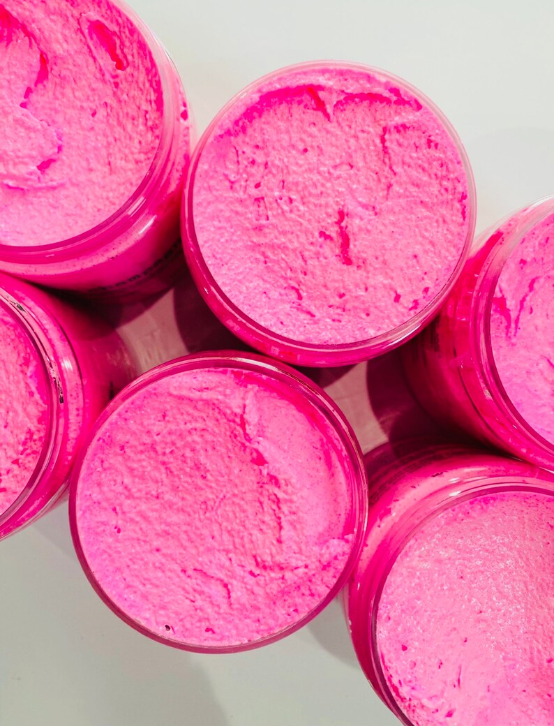 Pink Champagne Foaming Sugar Scrub: Shea Butter Exfoliant (8oz)