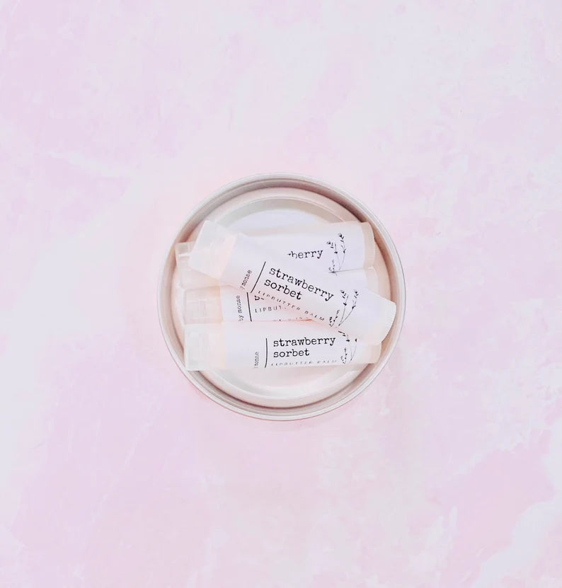 Strawberry Sorbet Lip Balm, Lip Butter