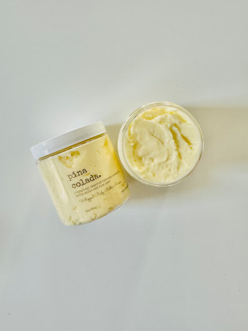 Pina Colada Whipped Body Butter Mousse, thick body cream