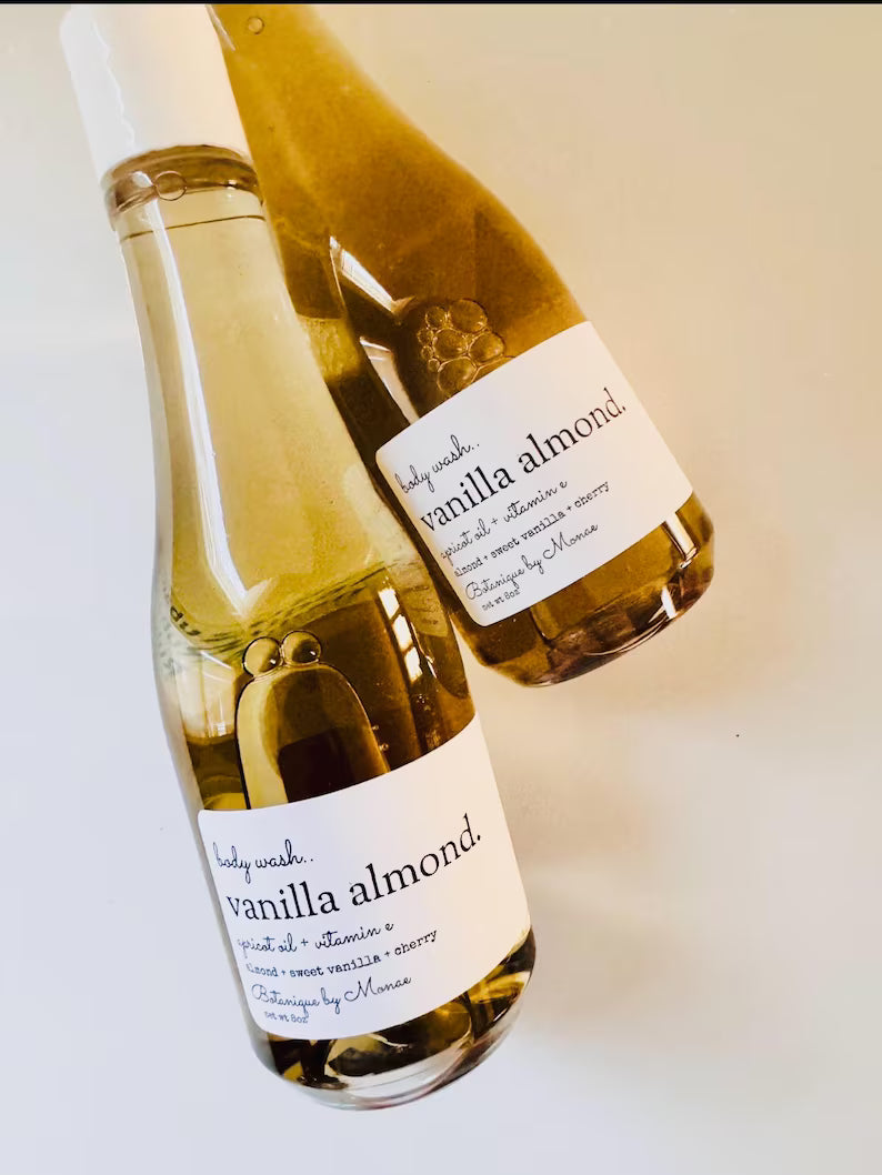 Body Wash, Vanilla Almond, Shower Gel, Liquid Soap