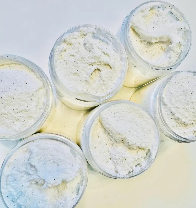 Vanilla Latte Foaming Sugar Scrub: Shea Butter, Coconut Oil (8oz)